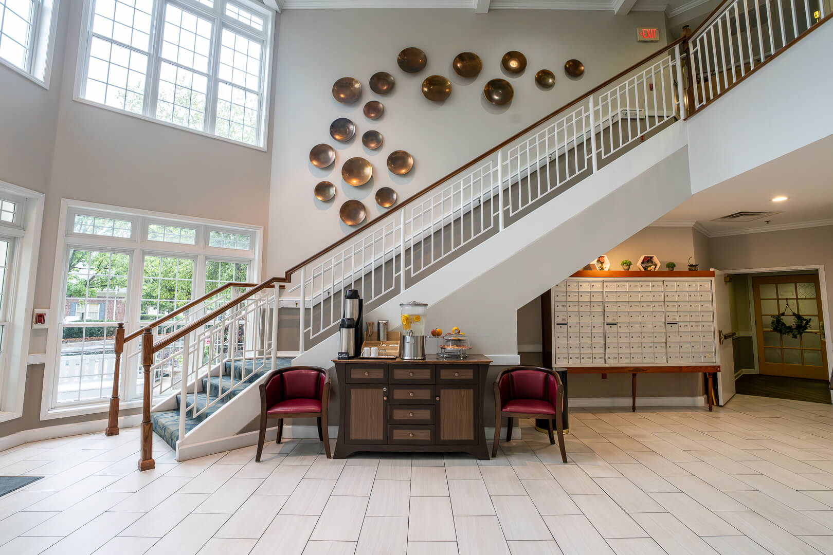 Grand Foyer With Decorative Art for Memory Care Services