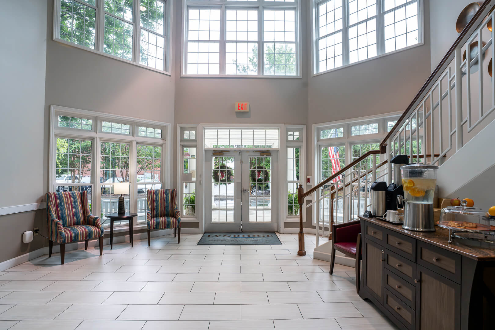 Bright Spacious Lobby of Assisted Living Huntsville Alabama